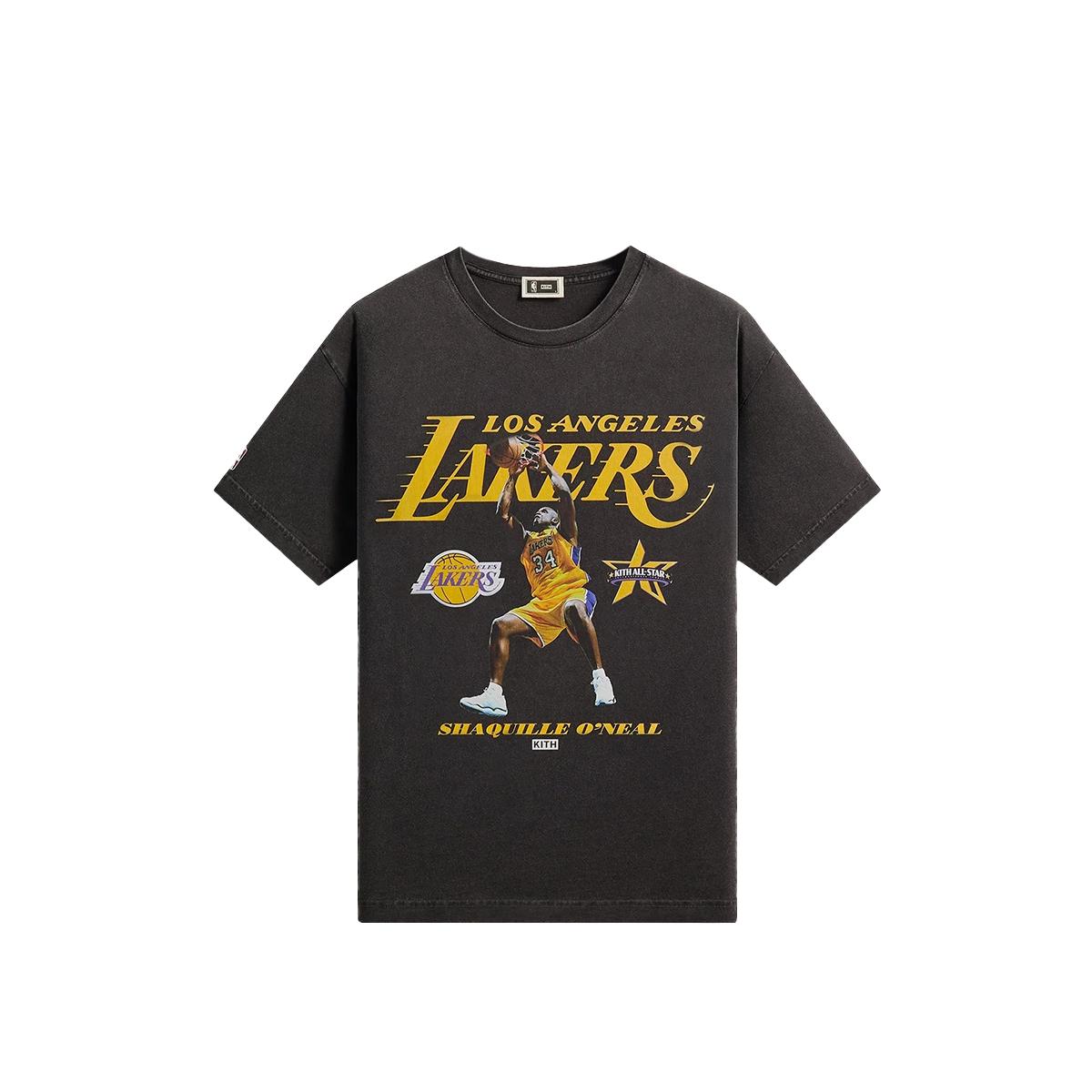 

Kith For NBA All-Star Los Angeles Lakers Shaquille OnEal Vintage Tee Black Men Tops KHM034948-001 L