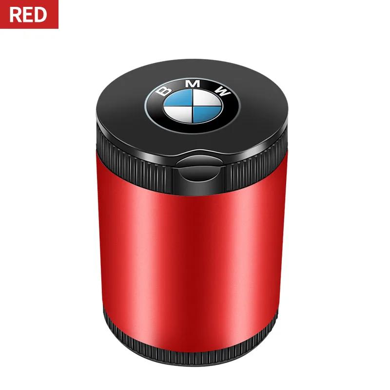 VIQ3 Car Ashtray with Lid Smell Proof Stainless Steel Blue Led Portable Ashtray Cup For BMW M E46 F20 E39 E91 E87 E60 E93 F10 E83 E61