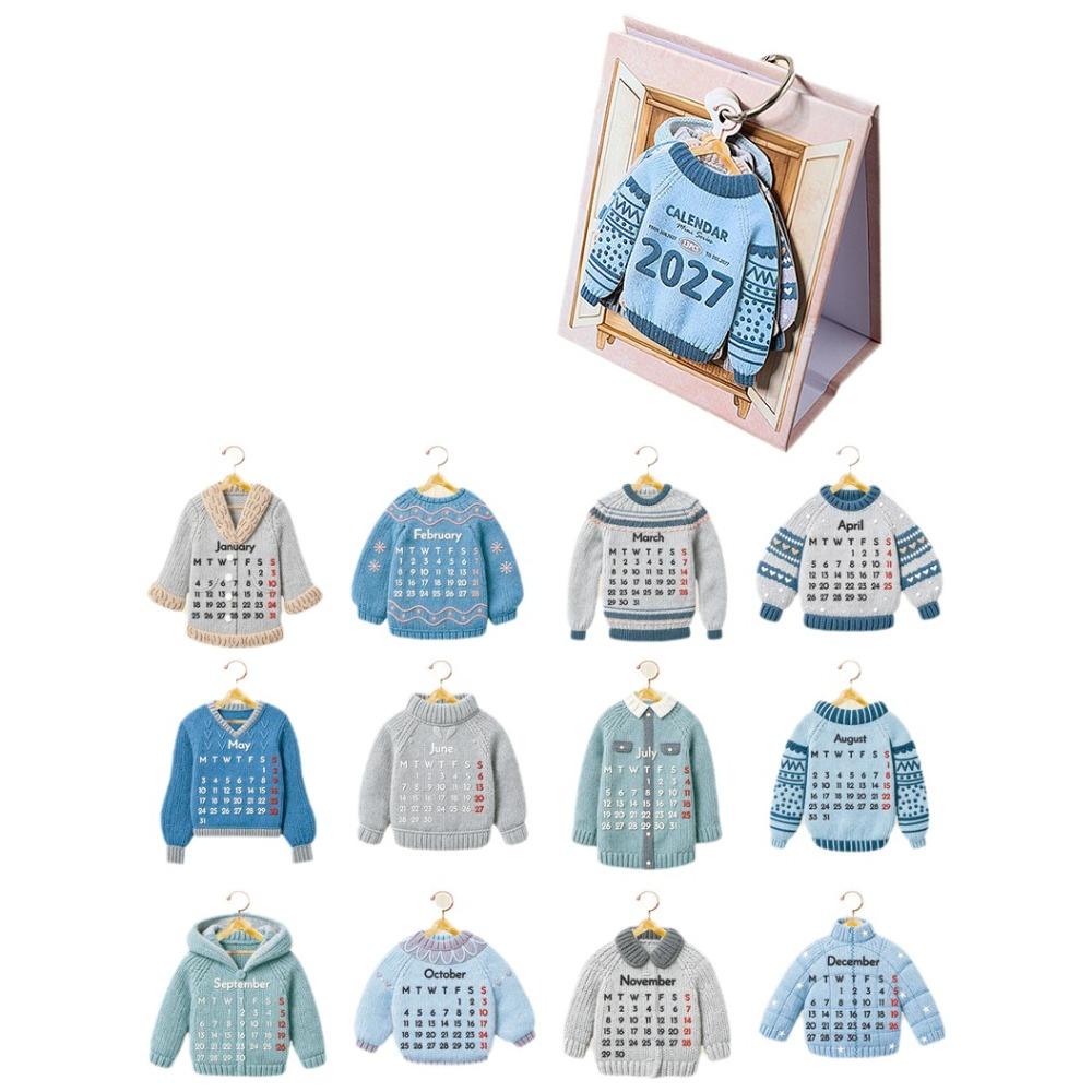Clothing Shaped 2027 Desktop Calendar Mini Time Manegement Organizers School Office Supplies