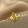 Kinitial Fashion and Minimalist Laser Engraving Women Elegant Stainless Steel Rings Wedding Band Jewelry Commemorative Gift