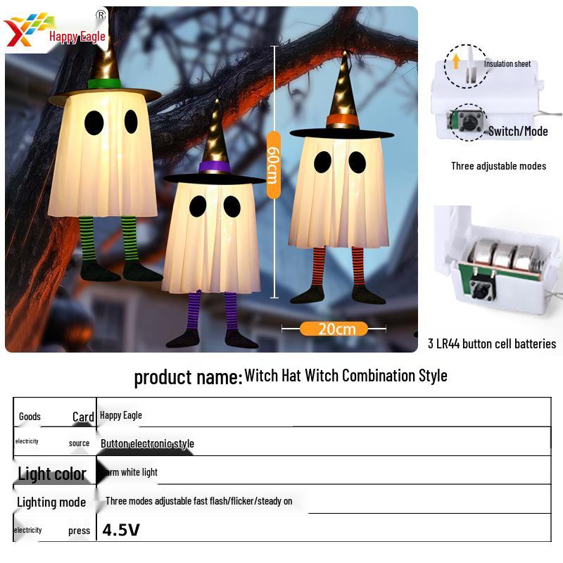 New Halloween LED Ghost Hanging Lights for Halloween Decor