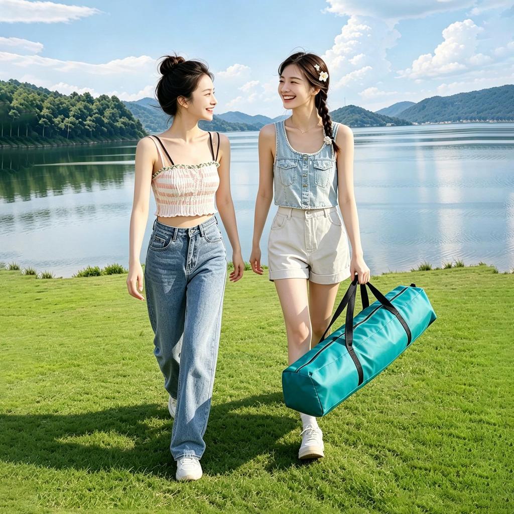 Breathable Outdoor Camping Tent with One Door and Three Windows, Portable and Easy to Store for Leisure and Picnics.