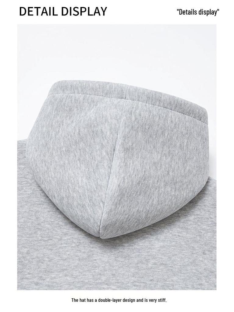 Heavyweight Unisex Oversized Double Zipper Hoodie – 2025 Autumn Color Block Trend