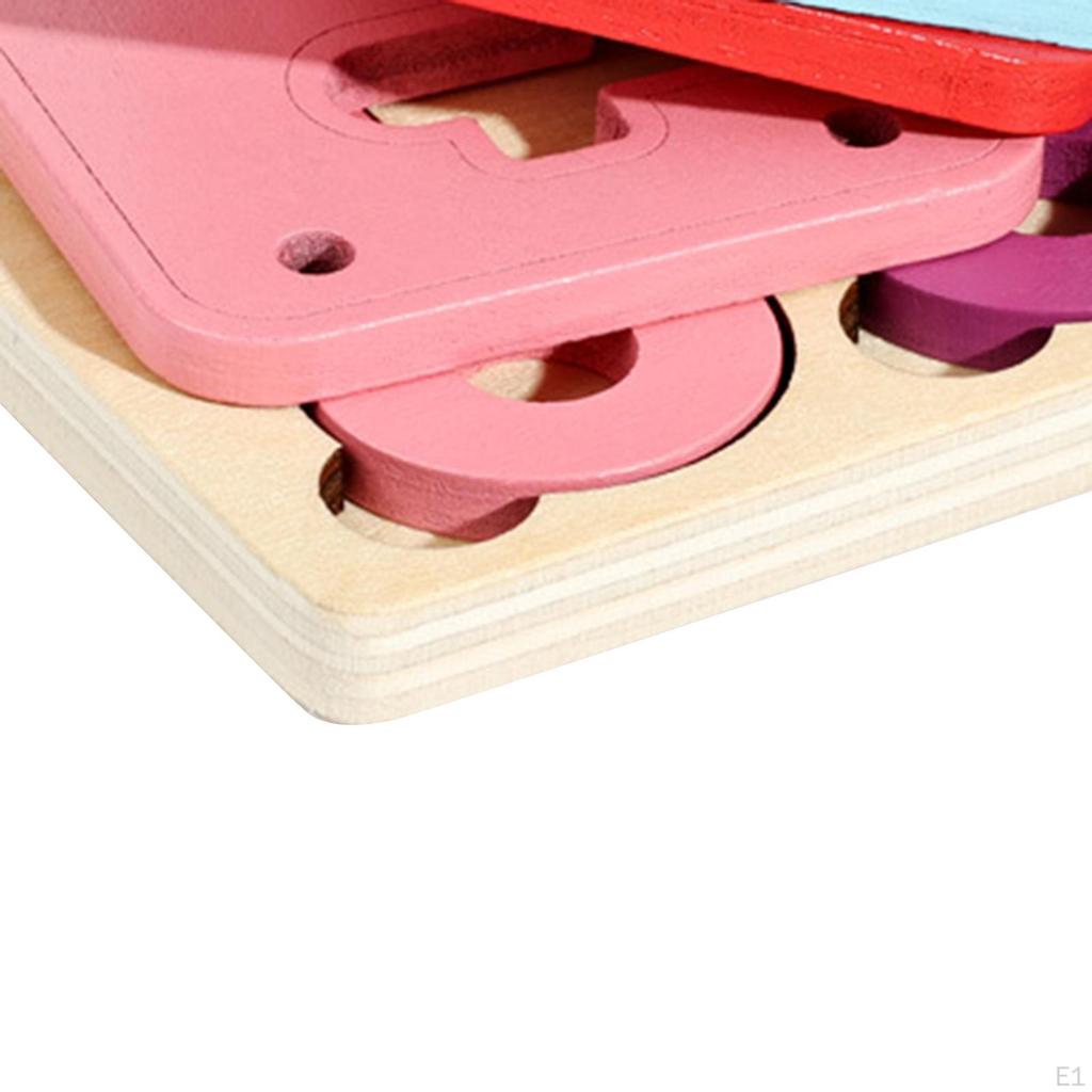 Wood Locks and Keys Toys Shape Color Matching Game, Birthday Gift, Early Educational Toy for
