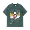 275 GSM Washed T-shirts 100% Cotton Demon Slayer V11 Gyomei Print Unisex Heavy Cotton T Shirt