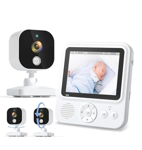 

Детский видеоняня ZAIDER с монитором и камерой для питомца [Энергосбережение VOX и двусторонняя связь] 360° вращение, датчик ребенка, сигнализация температуры, 720P ночное видение, U