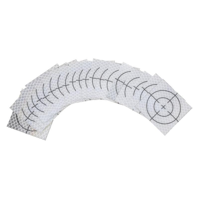 652F 100 Pcs Reflector Sheet Reflective Tape Target Total Station 20/30/40/50/60mm