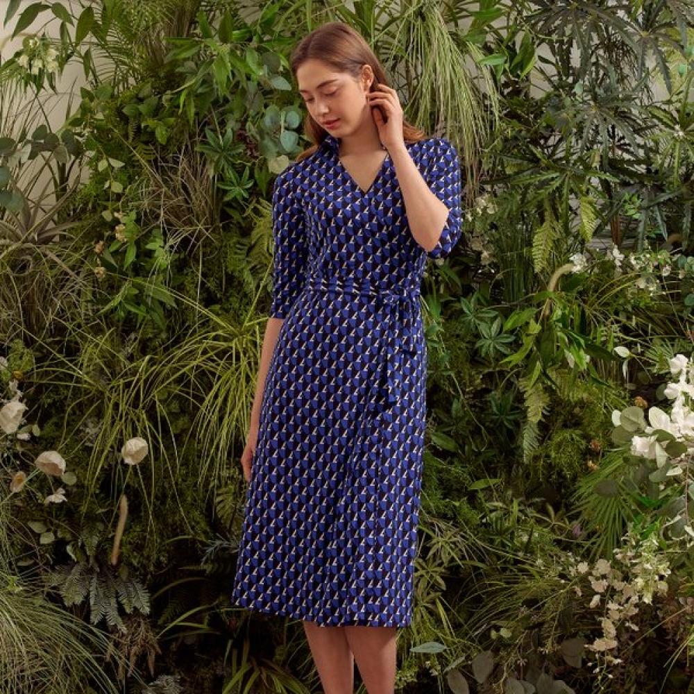 Lipbbam Creora Derosi Cara 3 4 Sleeve Long Wrap Dress Ldm11dj01