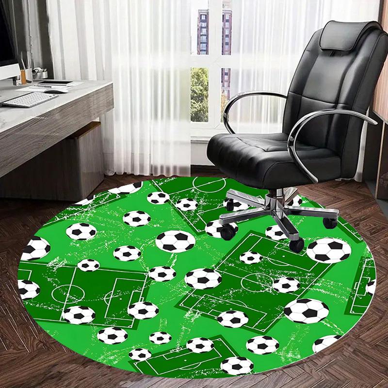1pc Office Carpet Chair Mats Soccer Field Pattern Perfect for Decorating Office Chairs, Living Rooms, Or Bedrooms