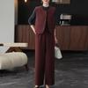 XUEXI Women's Casual Elegant Three-Piece Vest Suit