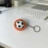 3D Printed Football Keychain, Mini Rotatable Football Fidget Keychain, Compact Stress Relief Sports Ball Key Chain for Keys Backpack Wallet Gift