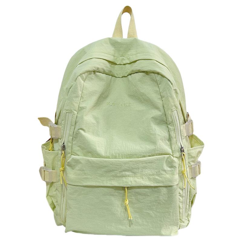 

Casual Simple Backpack College Student Schoolbags Solid Lightweight Backpacks Large Cpacity Commuting Travel Mochilas 43-31-15CM жовтий