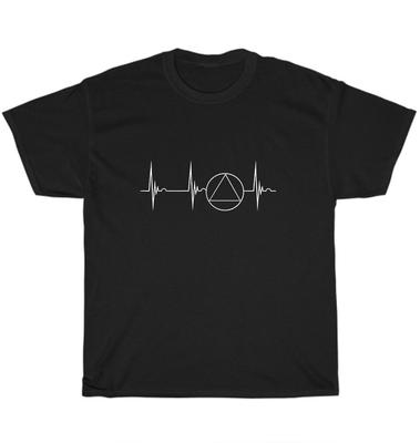 Nüchtern Erholung Nüchternheit Herzschlag EKG Puls Abstinenz T-Shirt Unisex T-Shirt Geschenk