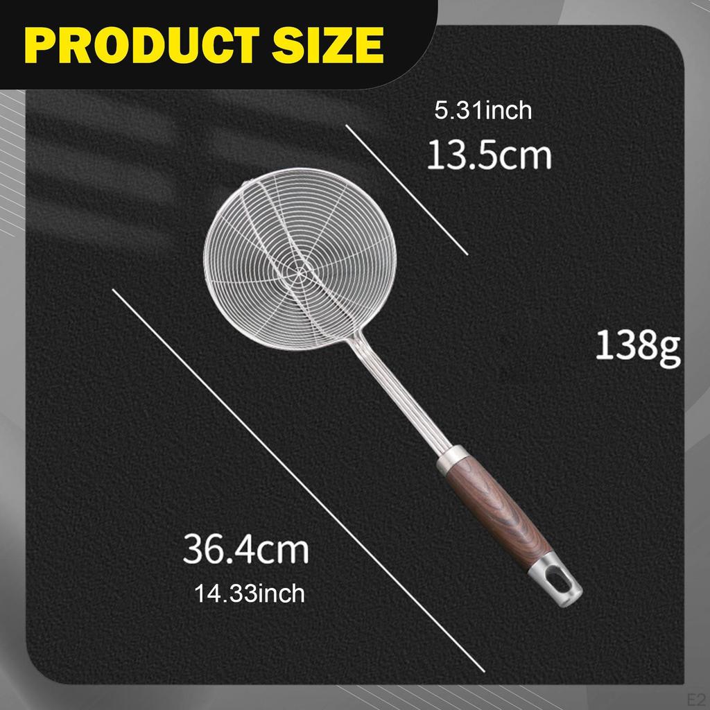Strainer Skimmer Ladle Cooking Frying Tool Wooden Handle Wire Kitchen Utensils for