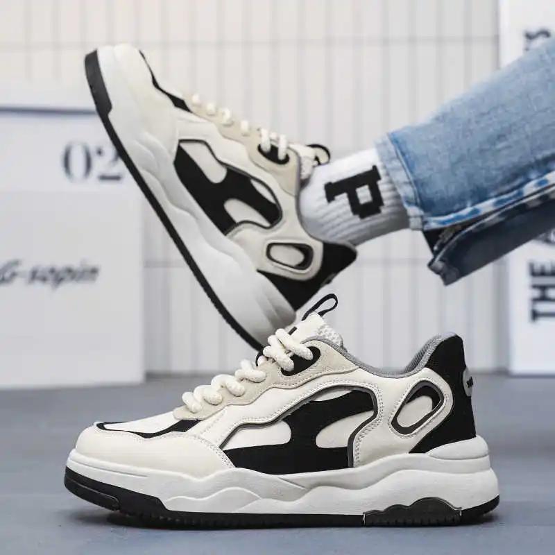 Kunstleder Frühling-Herbst Herren Sneaker Größe 13 US Vulkanisieren Niedliche Schuhe Übergröße Mann Sport Gesundheit Sneakersy Komfort Teniis