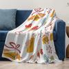 Cozy Christmas Throw Blanket Soft Flannel Festive Holiday Decor Reversible Reindeer Snowman Gift Warm Winter Bedspread