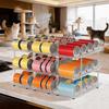 Étagère de rangement pour nourriture pour animaux de grande capacité Distributeur de canettes de soda en plastique Étagère de rangement pour canettes pour la maison