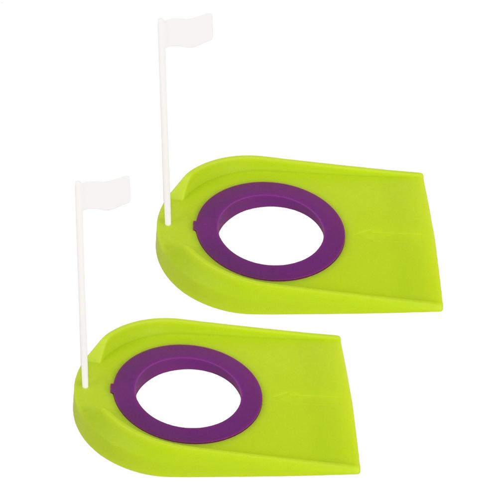 

2pcs Golf Putting Cup Training Aid With Flag Putting Hole golf putting practice aid golf training supplies golf accessories