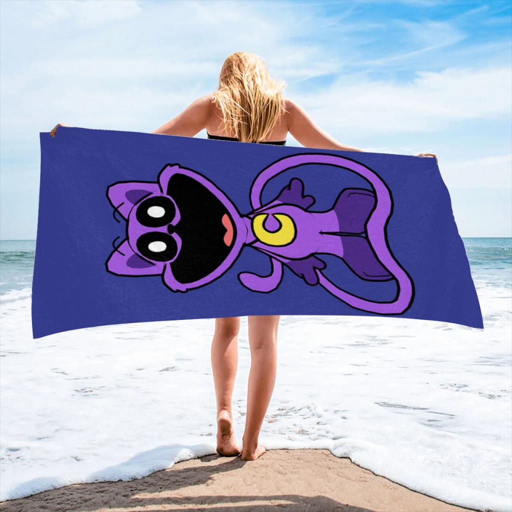Catnap Smiling Critters Beach Towel Poncho Bathing Towels Cover-Ups Quick Dry Sand Free Yoga Spa Gym Pool