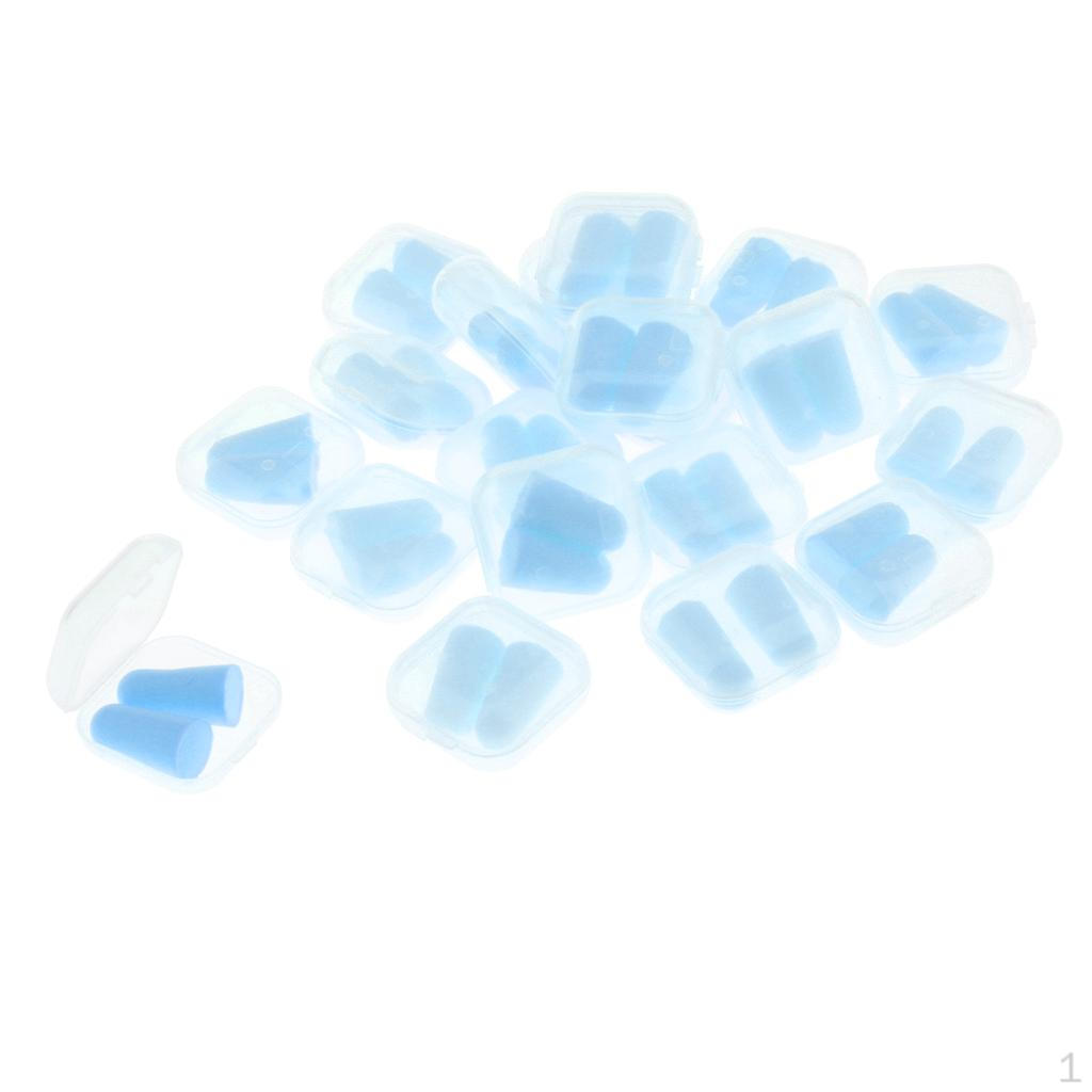 20 Pair Disposable Sponge Ear Plugs Sound Blocking Noise Earplugs Loud