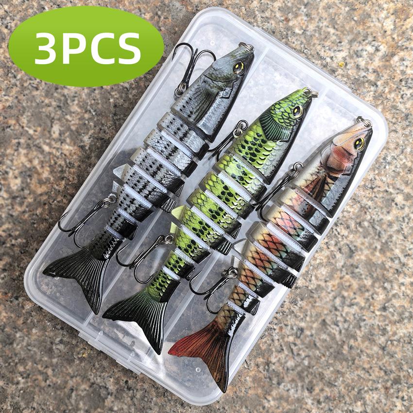 

3 шт. Рыболовная приманка Составная 8-сегментная Свимбейт Искусственная приманка Медленно тонущая Бионическая рыболовная приманка Крутое рыболовное снаряжение