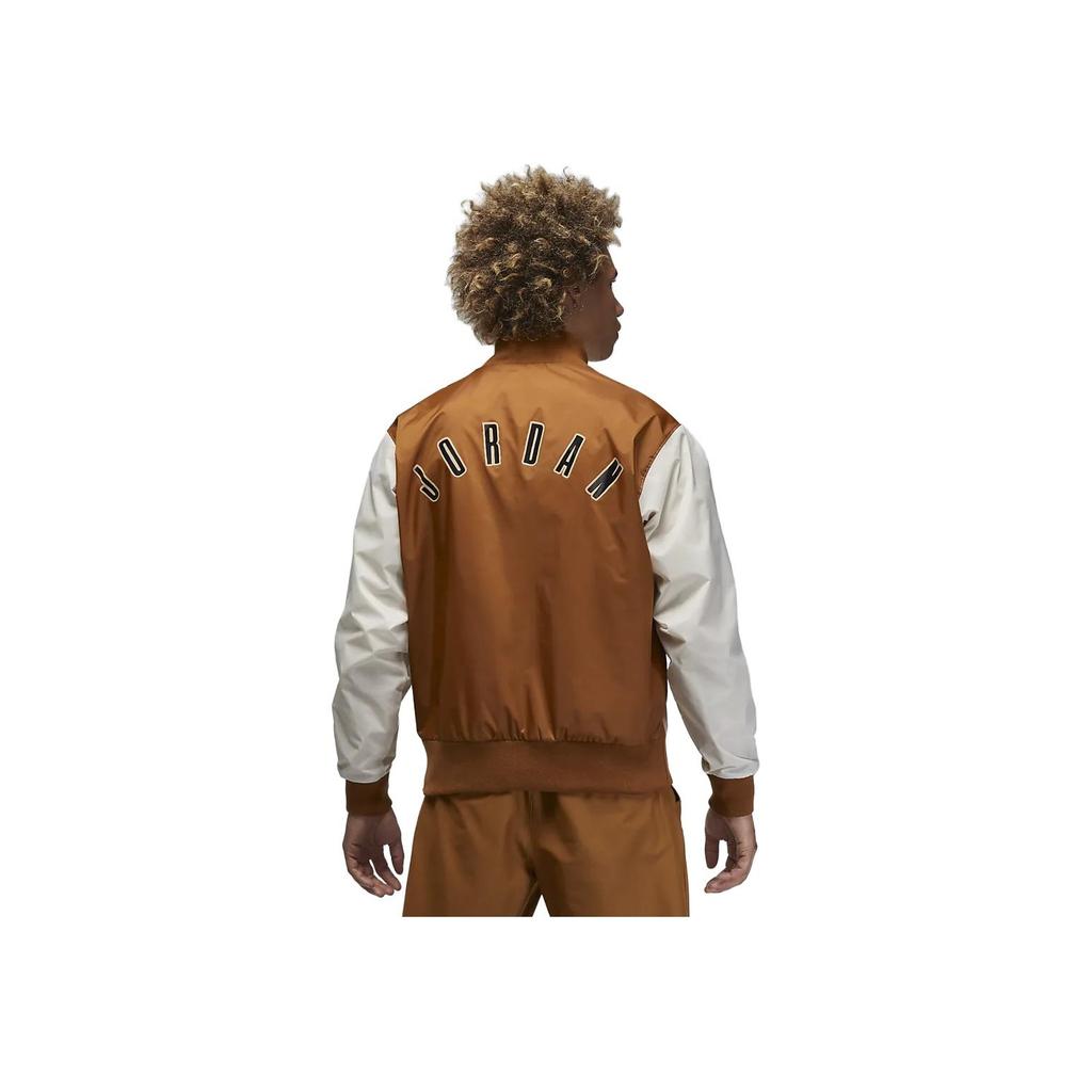 Jordan Flight MVP Colorblock Logo Print Casual Jacket Men Jacket Light-British-Tan FB7033-281