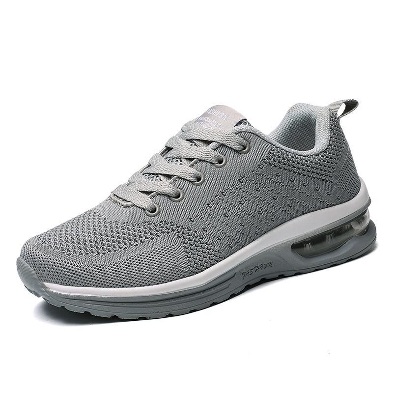 Large size 47 men's shoes sports and leisure fly-woven breathable and lightweight running shoes foreign trade air cushion couple men's and women's sh