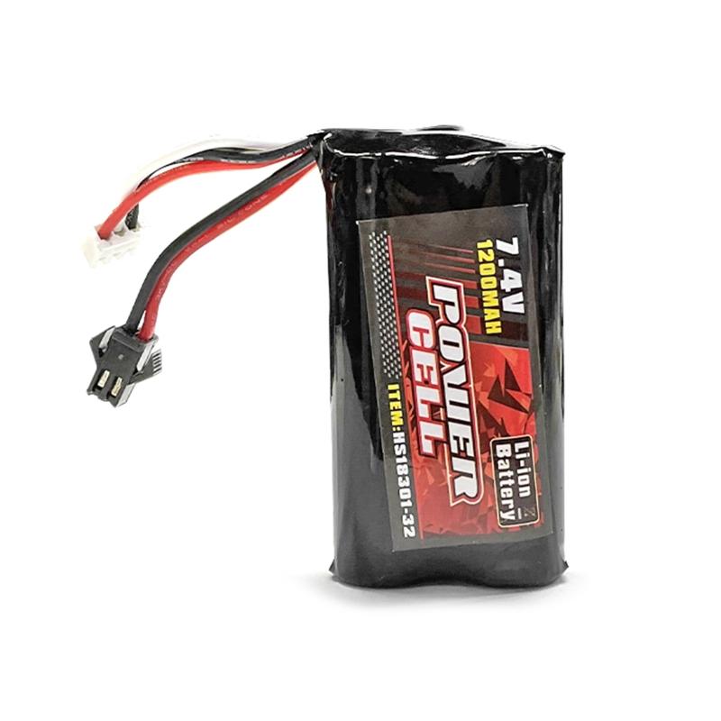 7.4V 1200mAh Rechargeable Battery Pack Replacement Great Bearing Spare Part for 1/10 Remote Control Car HS18312 Model