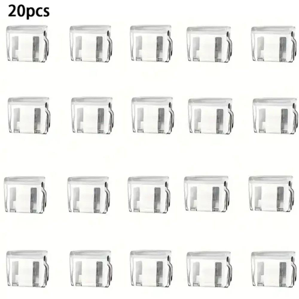 20pcs Non-Slip Leg Shortening Clip Transparent Pants Edge Clip Clothes Fixing