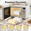 A25F- Butter Dish With Lid For 500G& 250G Blocks, Durable Porcelain Storage Box, Dishwasher-Safe Butter Dish Keeper