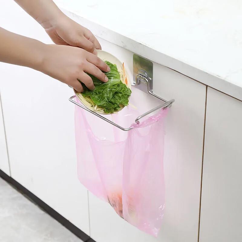 Wall-Mounted Garbage Bag Holder & Storage Rack