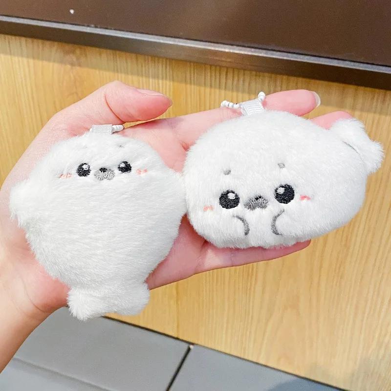 

Fun Soft Seal Plush Keychain Cute Ocean Animal Plushie Pendant Kawaii Fluffy Keyring Car Ornaments Backpack Decor Christmas Gift