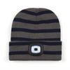 Winter Hat Classic Striped Pattern Knitted Skull Cap Beanie Equipped With Handy LED Light for Outdoor Camping Adventures LED Hat