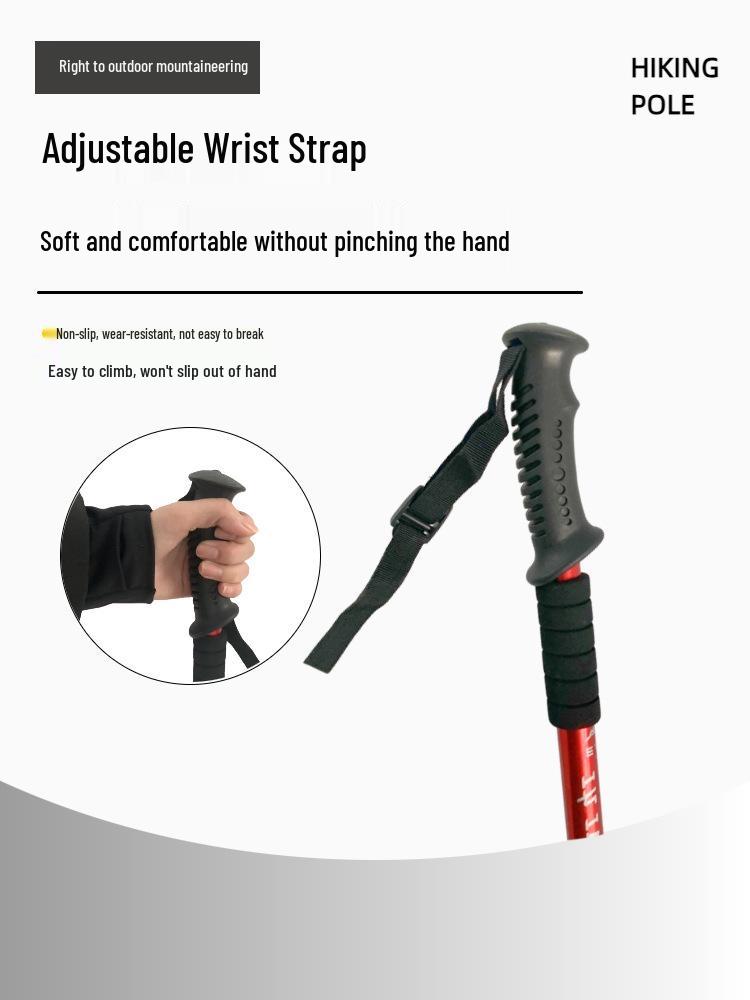 Telescopic Non-Slip Aluminum Alloy Hiking Poles for Seniors - Anti-Fall Walking Sticks