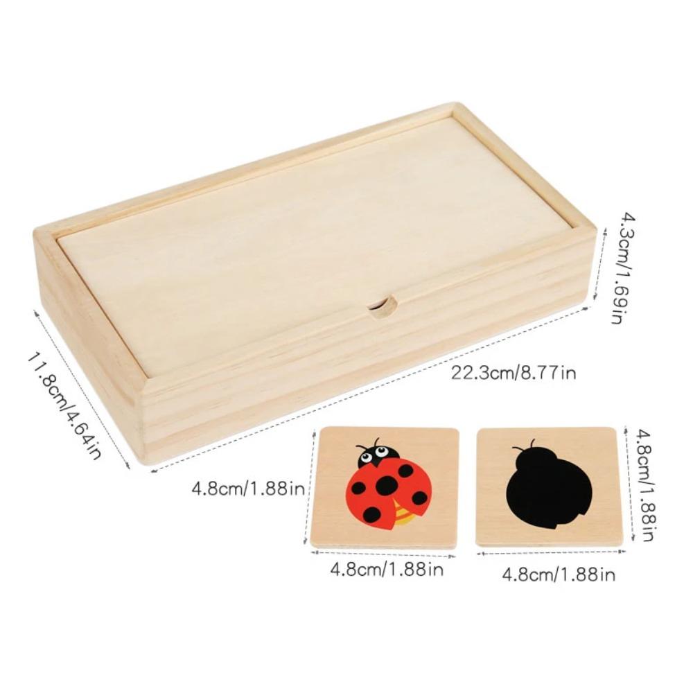 Wooden Montessori Find Shape Toy Animal Fruit Shadow Pairing Shape Puzzle Thinking Game Early Educational Toy Gift for Children