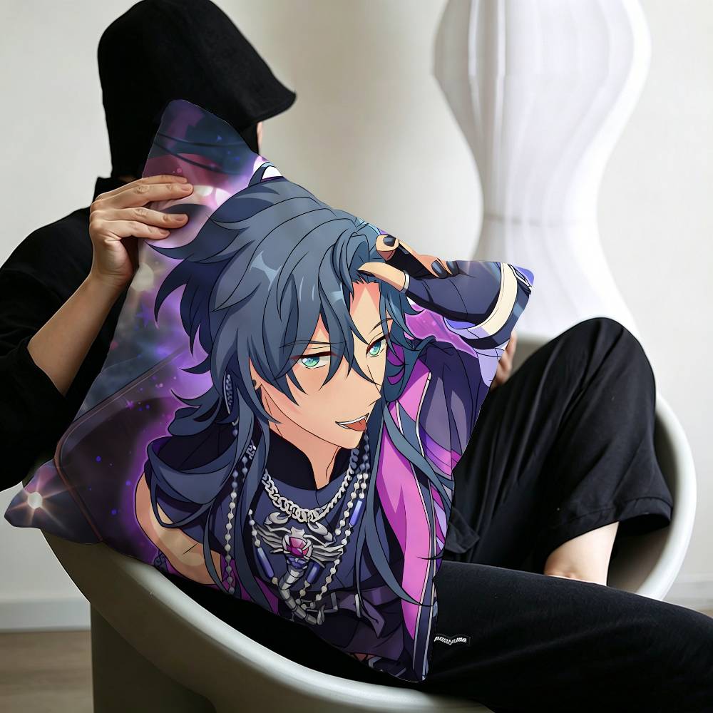 E-Ensemble-Stars Sparkling-Idol Cushion Cover Pillow Cover Decor Pillowcase Printed Cushion Case for Couch