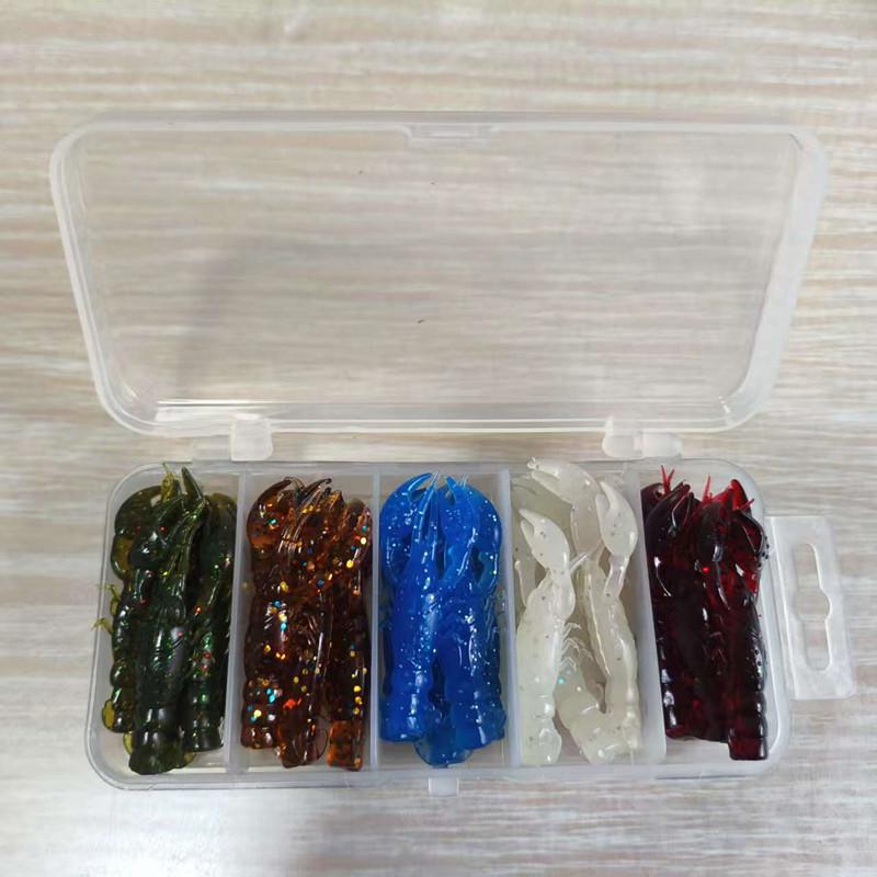 

Бионическая мягкая приманка креветка 5 см: 2.2 г Мягкая приманка для окуня и черной рыбы Box of Five Colors (5 each)