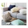 Cushion Cover Set of 2 Fluffy Cute Scandinavian Long Fur Girly Faux Fur Interior White (45 x 45 cm)