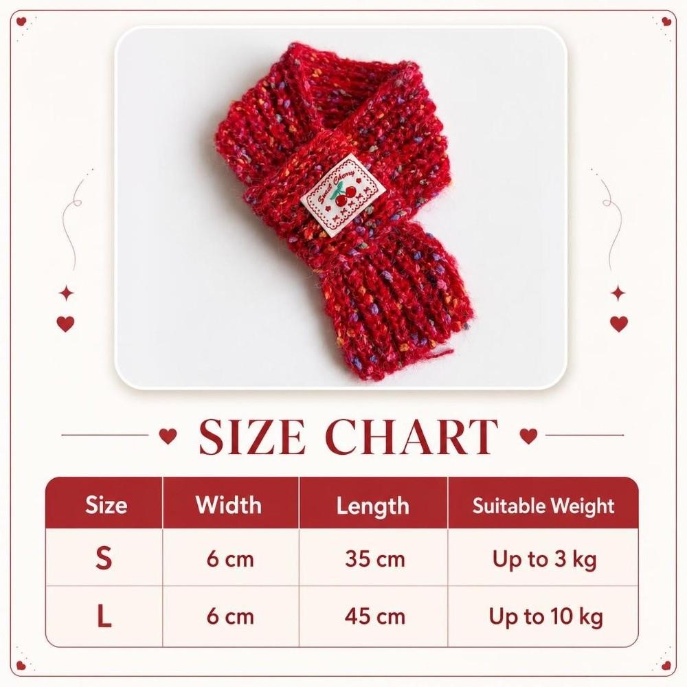 Warm Pet Neck Warmer Rainbow Cat Winter Scarf Cozy Small Dog Accessories for Puppy Kitten