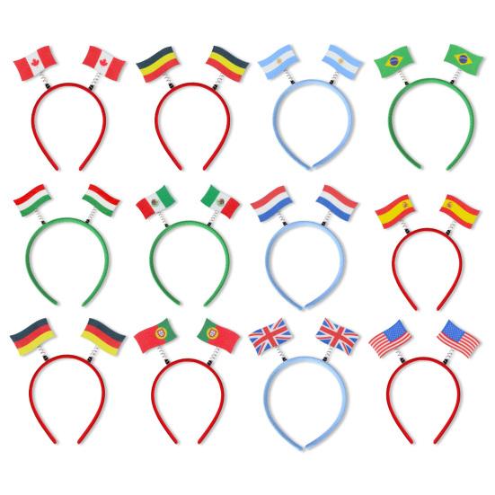 Fascia con Bandiera Nazionale per Partita di Calcio, Cerchietto per Capelli Tifosi Squadra Nazionale, Accessorio per Capelli Giorno della Partita per Donne Uomini, Regali per Calcio