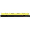 3 Pack Rubber Cable Protector Ramp, 2 Channel, 12000 Lbs/axle Capacity Heavy Duty Hose Wire Cover Ramp Driveway, Traffic Speed Bump W/ Flip-Open Top