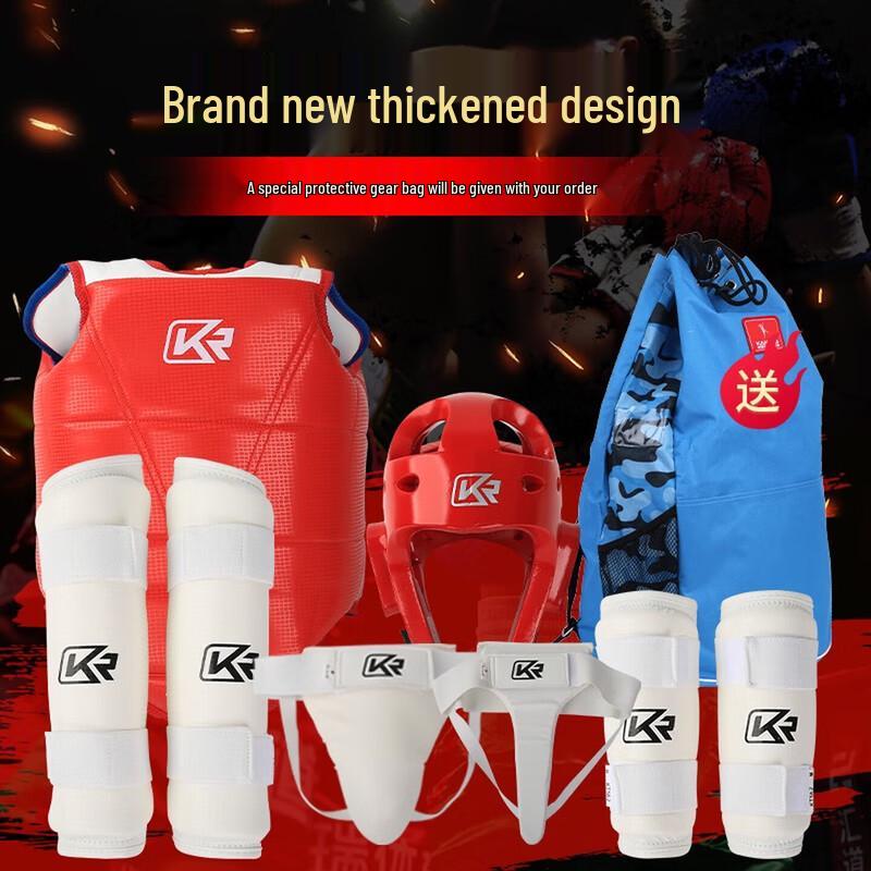 Kangrui Taekwondo 6-Piece Protective Gear Set 4# (1.8-1.9m)