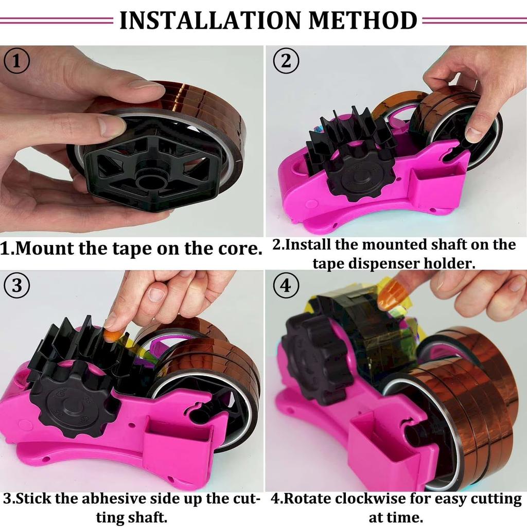 Heat Tape Dispenser Sublimation - Multiple Roll Cut Heat Tape Dispenser Sublimation for Heat Transfer Tape, Semi-Automatic Tape Dispenser