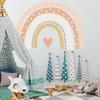 New Cartoon Rainbow Wall Stickers for Kids Room Nursery Decoration Decals Mural Baby Bedroom Living Room Wall Decoration