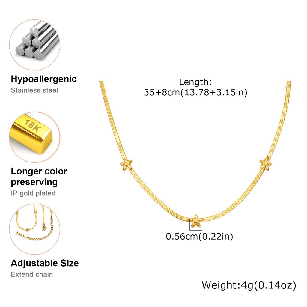 18k Gold Plated Choker Necklace for Women, Gold Plated Stainless Steel, Bowknot Heat Butterfly Collar Bone Chain Necklace