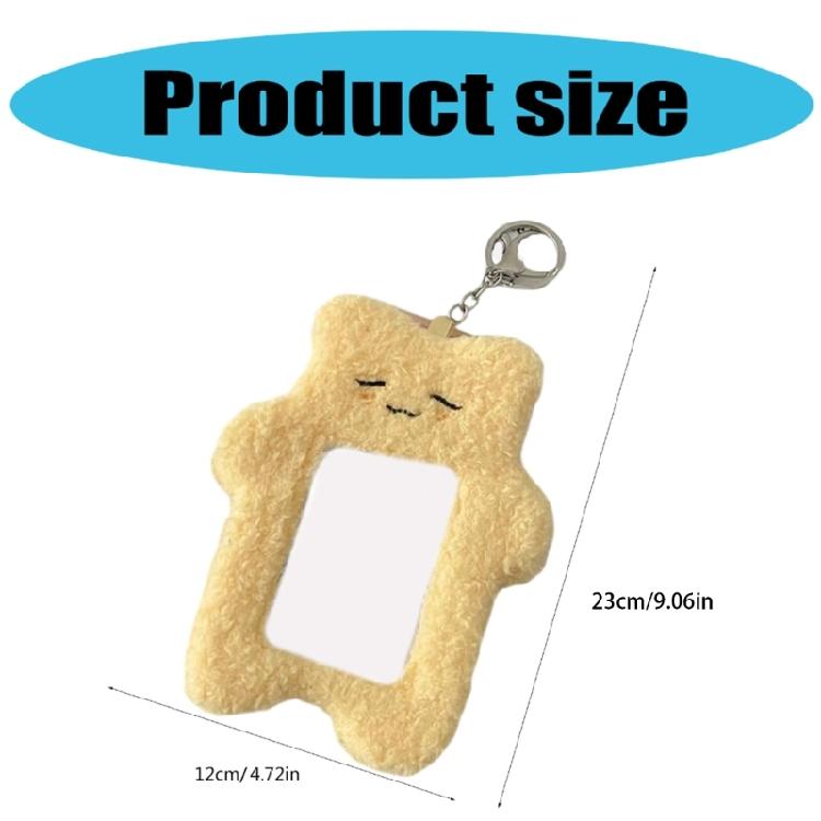 Cartoon Plush Card Holder Card Protector Card Sleeves Keychain Backpacks Decoration for Photocard Business Card Bus Card