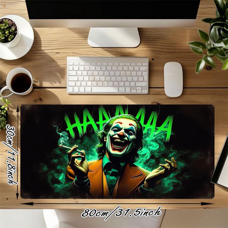 Joker Laugh Xl Gaming Mouse Pad Nonslip Rubber Base Stitched Edge Waterproof Desk Mat For Pc Laptop Gamer Office Computer Accessories C927386