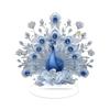 New 10cm Peacock Ornament DIY Acrylic Peacock Standee Flat Peacock Desktop Decor Home Living Room Decoration