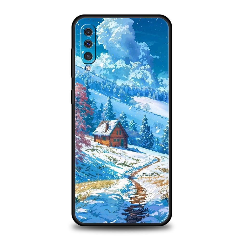 Landscape Winter Light Snow Case For Samsung A56 A36 A26 A24 A16 A14 A12 A32 A50 A70 A20E A22 A40 A34 A54 A42 A52 5G A06 Cover
