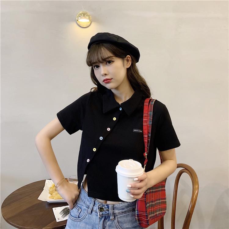 2024 Women's Slim Fit Polo Shirt - Short-Sleeve Cotton Lapel T-Shirt